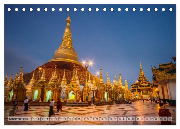 Produktbild: Myanmar - Reise durch das alte Burma (Tischkalender 2026 DIN A5 quer), CALVENDO Monatskalender