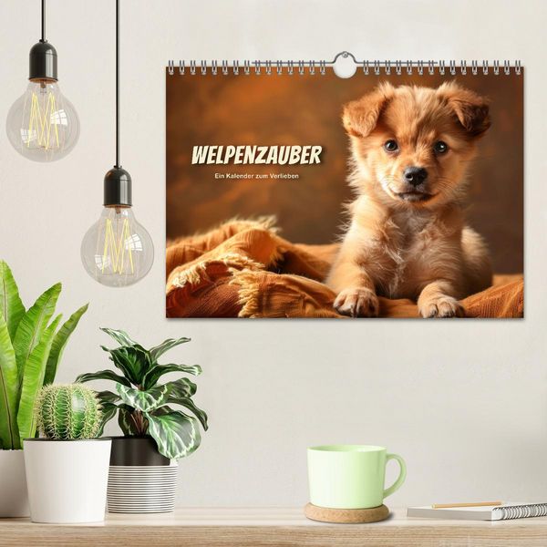 Produktbild: Welpenzauber: Ein Kalender zum Verlieben (Wandkalender 2026 DIN A4 quer), CALVENDO Monatskalender
