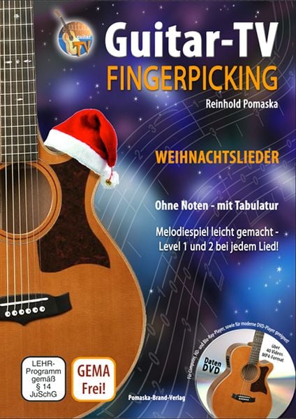 Produktbild: Guitar-TV: Fingerpicking - Weihnachtslieder (mit DVD)