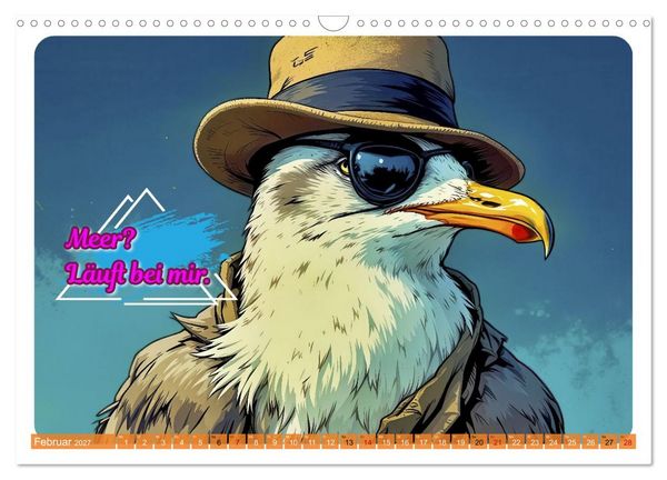 Produktbild: Norddeutsch Cool - Comic (Wandkalender 2027 DIN A3 quer), CALVENDO Monatskalender
