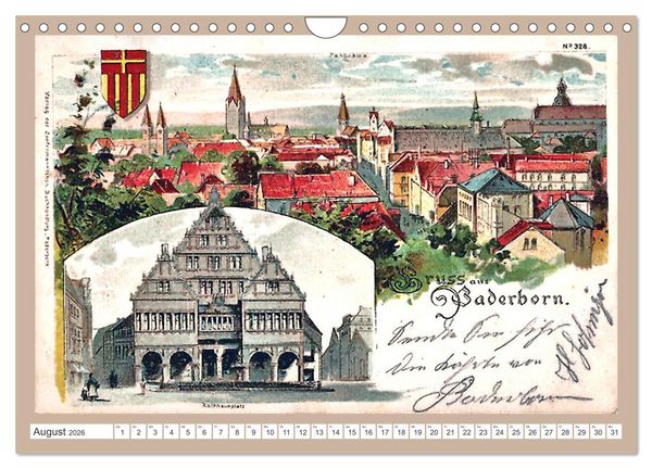 Produktbild: Gru&szlig; aus Paderborn (Wandkalender 2026 DIN A4 quer), CALVENDO Monatskalender