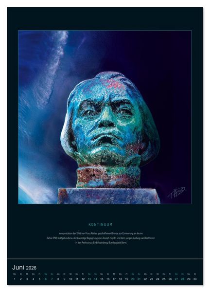 Produktbild: Ludwig van Beethoven - Portraits, Artworks und Designs (Wandkalender 2026 DIN A2 hoch), CALVENDO Monatskalender