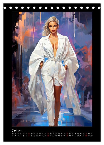 Produktbild: Cat Walk. Paintings (Tischkalender 2026 DIN A5 hoch), CALVENDO Monatskalender