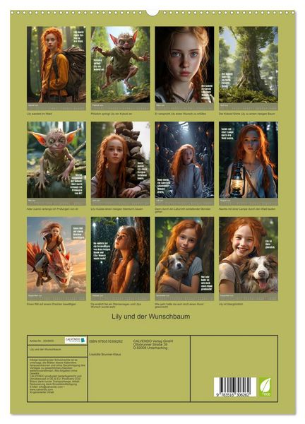 Produktbild: Lily und der Wunschbaum (hochwertiger Premium Wandkalender 2026 DIN A2 hoch), Kunstdruck in Hochglanz