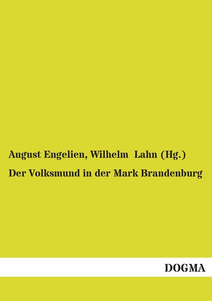 Produktbild: Der Volksmund in der Mark Brandenburg