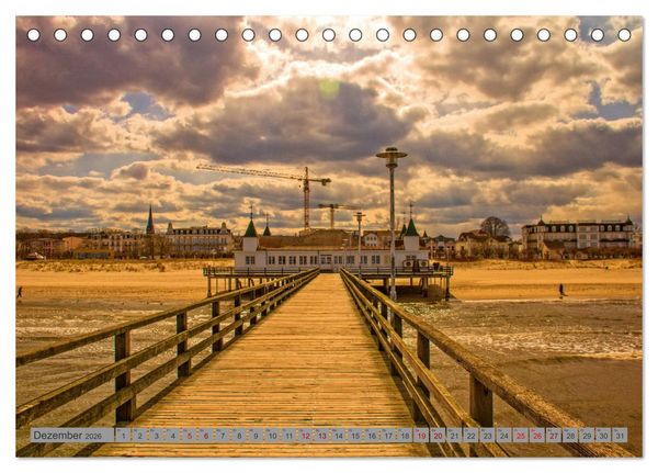 Produktbild: Das Kaiserbad Ahlbeck &ndash; Augenblicke eines Apriltages von der Ostseeinsel Usedom (Tischkalender 2026 DIN A5 quer), CALVENDO Monatskalender