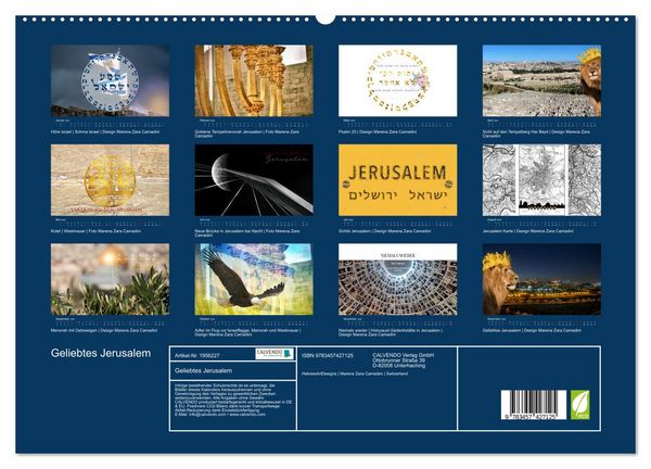 Produktbild: Geliebtes Jerusalem (hochwertiger Premium Wandkalender 2026 DIN A2 quer), Kunstdruck in Hochglanz
