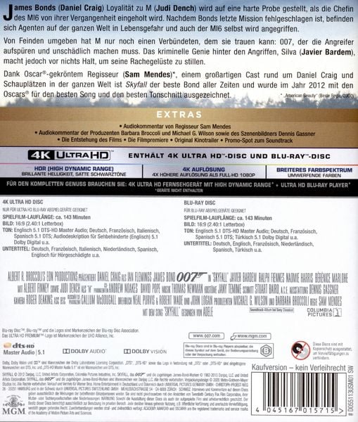 James Bond - Skyfall (4K Ultra HD) (+ Blu-ray 2D)