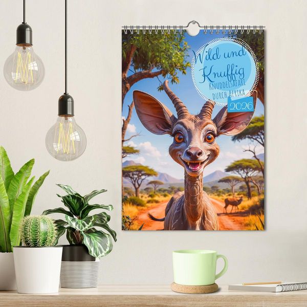 Produktbild: Wild und Knuffig &ndash; Knuddelsafari durch Afrika (Wandkalender 2026 DIN A4 hoch), CALVENDO Monatskalender
