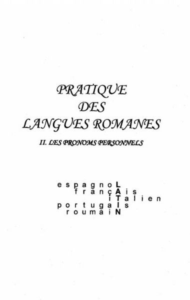 Produktbild: Pratique des langues romanes