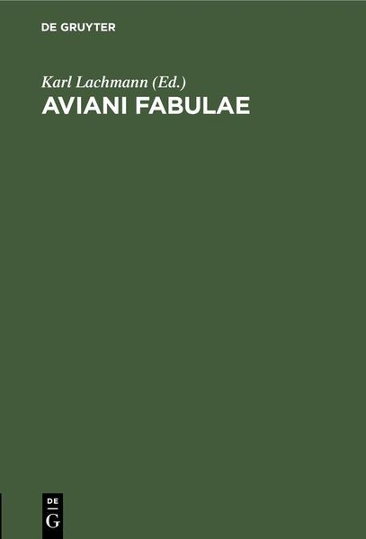 Produktbild: Aviani Fabulae