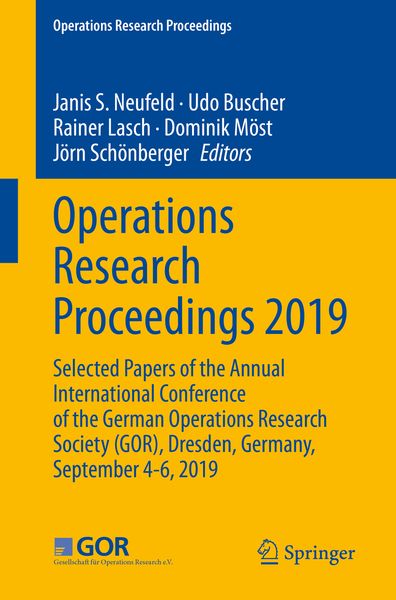 Produktbild: Operations Research Proceedings 2019
