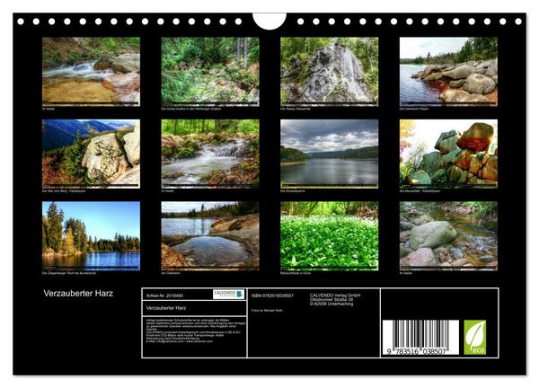 Produktbild: Verzauberter Harz (Wandkalender 2026 DIN A4 quer), CALVENDO Monatskalender