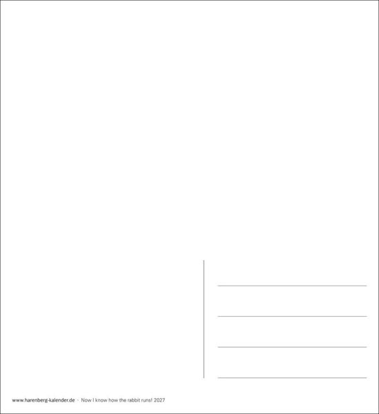 Produktbild: Now I know how the rabbit runs Postkartenkalender 2027 - 53 denglische Spr&uuml;che und Sprichw&ouml;rter