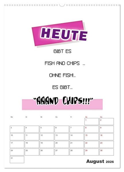 Produktbild: Spr&uuml;che f&uuml;r die K&uuml;che. Mit Jahresplaner (Wandkalender 2026 DIN A2 hoch), CALVENDO Monatskalender