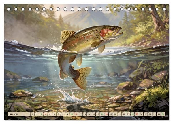 Produktbild: Talsperren - Forellen (Tischkalender 2027 DIN A5 quer), CALVENDO Monatskalender