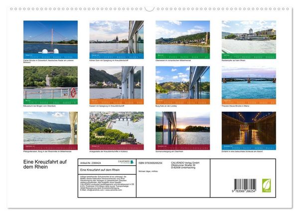 Produktbild: Eine Kreuzfahrt auf dem Rhein (hochwertiger Premium Wandkalender 2027 DIN A2 quer), Kunstdruck in Hochglanz