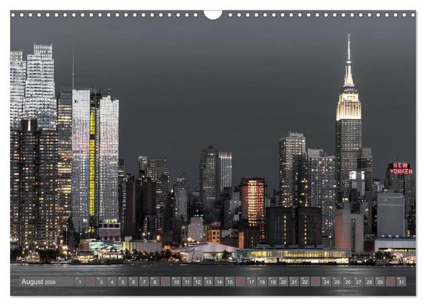 Produktbild: New York City - Color Glam Edition (Wandkalender 2026 DIN A3 quer), CALVENDO Monatskalender