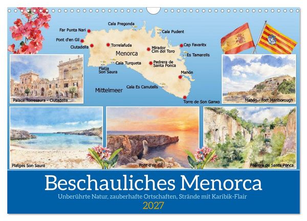 Produktbild: Beschauliches Menorca (Wandkalender 2027 DIN A3 quer), CALVENDO Monatskalender