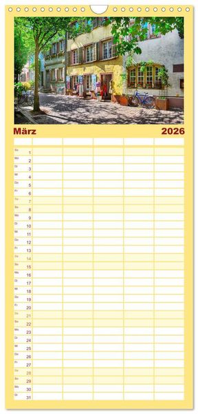 Produktbild: Familienplaner 2026 - Freiburg - Die entspannte Stadt im Breisgau mit 5 Spalten (Wandkalender, 21 x 45 cm) CALVENDO