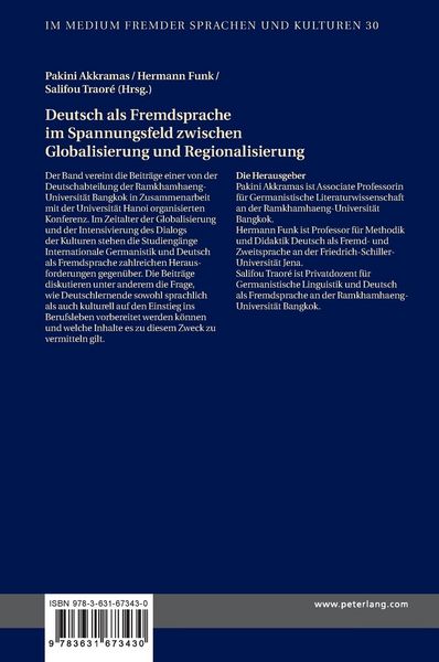 Produktbild: Deutsch als Fremdsprache im Spannungsfeld zwischen Globalisierung und Regionalisierung
