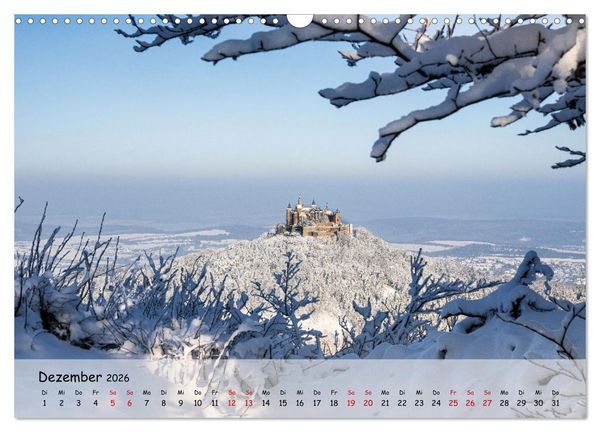 Produktbild: Festungen und Schl&ouml;sser auf der Schw&auml;bischen Alb (Wandkalender 2026 DIN A3 quer), CALVENDO Monatskalender