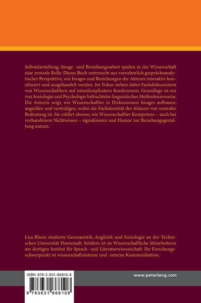 Produktbild: Selbstdarstellung in der Wissenschaft