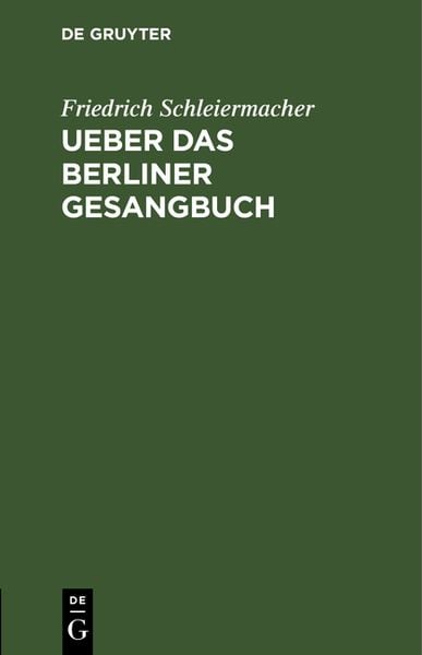 Produktbild: Ueber das Berliner Gesangbuch