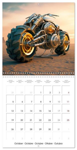 Produktbild: Crazy fantasy Motorbikes (Wall Calendar 2026 12 &times; 12 Inch) CALVENDO 12 Month Wall Calendar