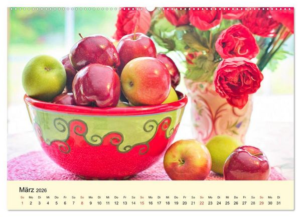 Produktbild: Saftig-knackige &Auml;pfel und k&ouml;stliche S&uuml;&szlig;speisen (hochwertiger Premium Wandkalender 2026 DIN A2 quer), Kunstdruck in Hochglanz