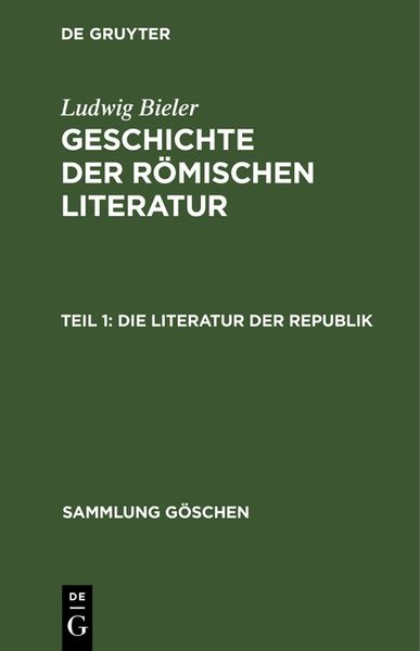 Produktbild: Die Literatur der Republik