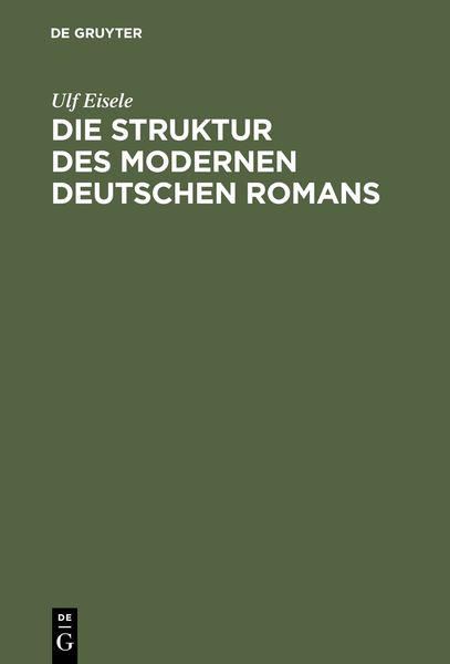 Produktbild: Die Struktur des modernen deutschen Romans