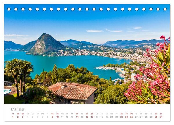 Produktbild: TRAUMZIELE DER SCHWEIZ Impressionen (Tischkalender 2026 DIN A5 quer), CALVENDO Monatskalender
