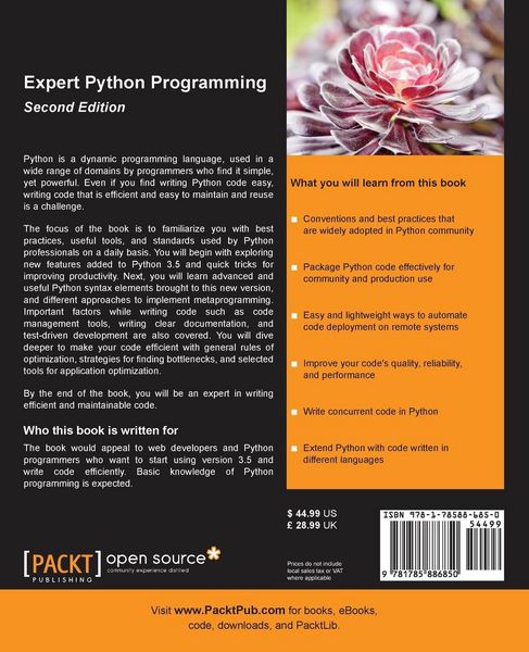 Produktbild: Expert Python Programming - Second Edition