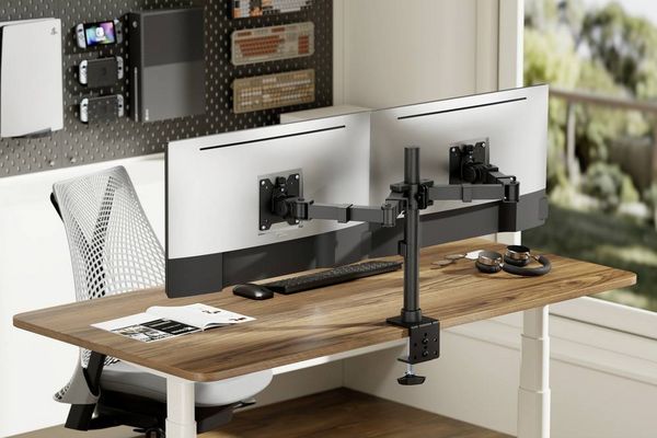 Produktbild: SpeaKa Professional SP-MM-221 Monitor-Tischhalterung 2 Display(s) 43,2cm (17\") - 88,9cm (35\") Schwarz H&ouml;henverstellbar, Neigbar