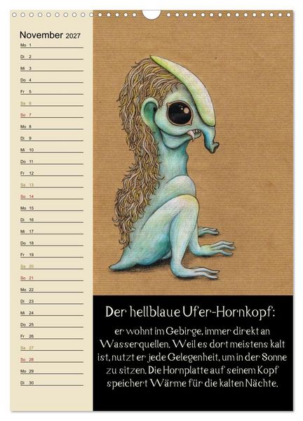 Produktbild: Fabelhafte Wesen / Geburtstagskalender (Wandkalender 2027 DIN A3 hoch), CALVENDO Monatskalender