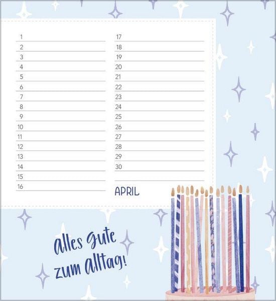 Produktbild: Geburtstagskalender Happy Mind