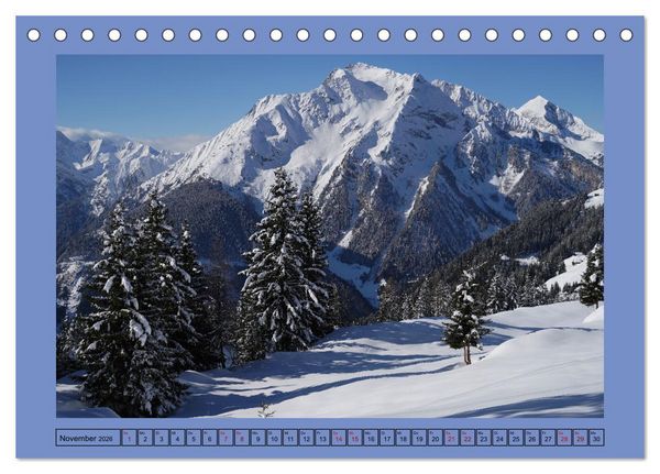 Produktbild: Winterwanderung in den Tuxer Alpen (Tischkalender 2026 DIN A5 quer), CALVENDO Monatskalender