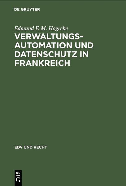 Produktbild: Verwaltungsautomation und Datenschutz in Frankreich