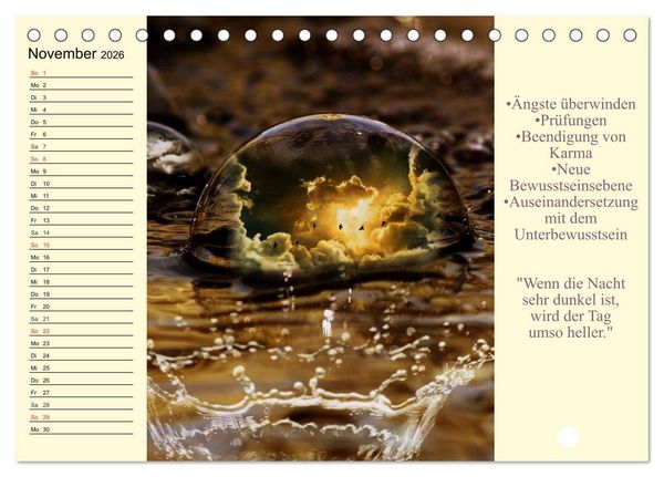 Produktbild: Tarot. Spirituell durch das Jahr (Tischkalender 2026 DIN A5 quer), CALVENDO Monatskalender