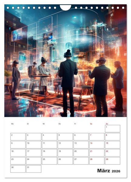 Produktbild: METAVERSE Cooler Terminplaner (Wandkalender 2026 DIN A4 hoch), CALVENDO Monatskalender