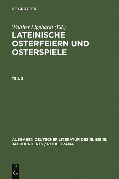 Produktbild: Lateinische Osterfeiern und Osterspiele II