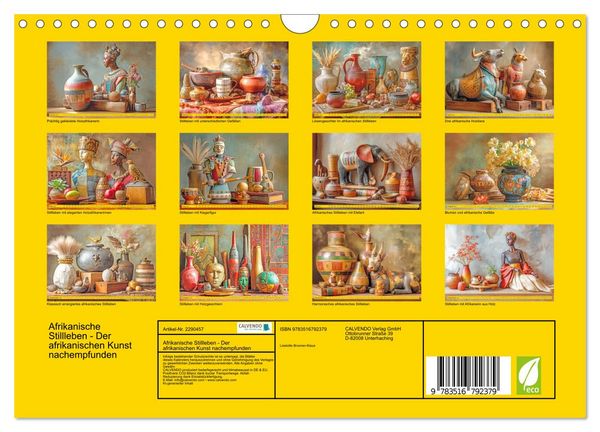 Produktbild: Afrikanische Stillleben - Der afrikanischen Kunst nachempfunden (Wandkalender 2027 DIN A4 quer), CALVENDO Monatskalender