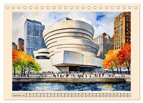 Produktbild: Sightseeing New York (Tischkalender 2026 DIN A5 quer), CALVENDO Monatskalender