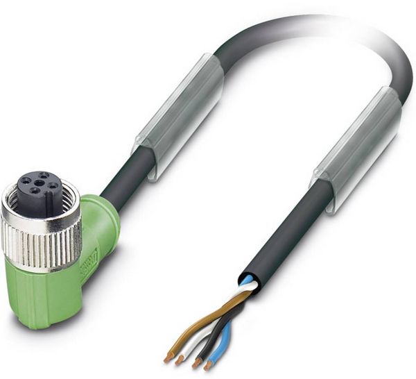 Produktbild: Phoenix Contact 1693526 Sensor-/Aktor-Steckverbinder, konfektioniert M12 Buchse, gewinkelt 3.00 m Polzahl Sensoren: 4 1 St.