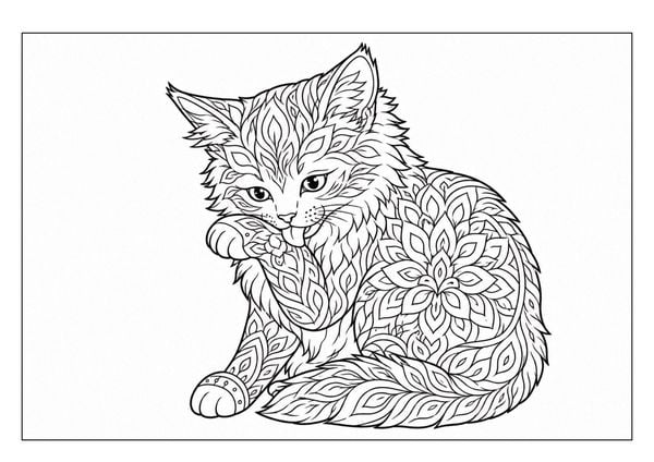 Produktbild: Mandala Malbuch Katzen f&uuml;r Kinder ab 8 Jahren, Teenager und Erwachsene mit 50 sch&ouml;nen Ausmalmotiven