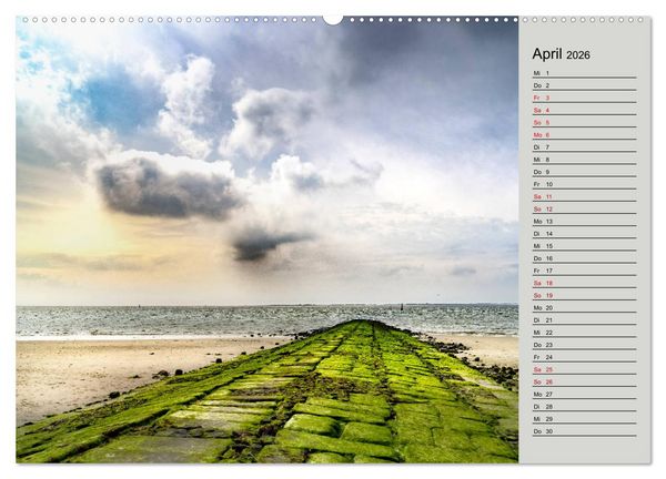 Produktbild: NORDERNEY Geburtstagskalender mit Planerfunktion (Wandkalender 2026 DIN A2 quer), CALVENDO Monatskalender