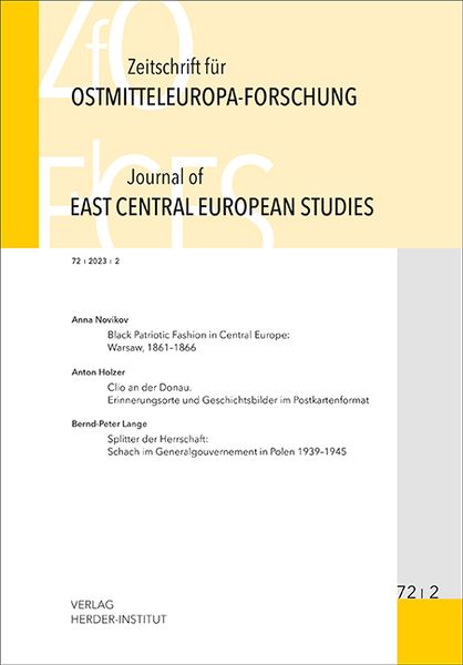 Produktbild: Zeitschrift f&uuml;r Ostmitteleuropa-Forschung (ZfO) 72/2 / Journal of East Central European Studies (JECES) 72/2