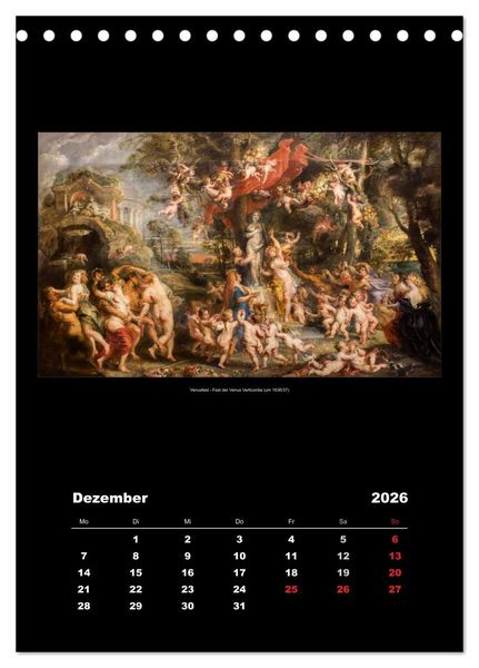 Produktbild: Peter Paul Rubens - Rubens (Tischkalender 2026 DIN A5 hoch), CALVENDO Monatskalender