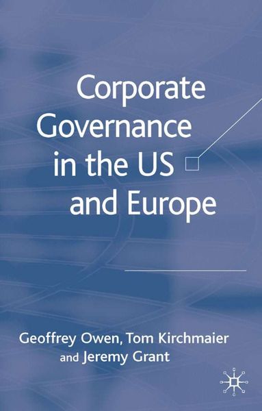 Produktbild: Corporate Governance in the US and Europe